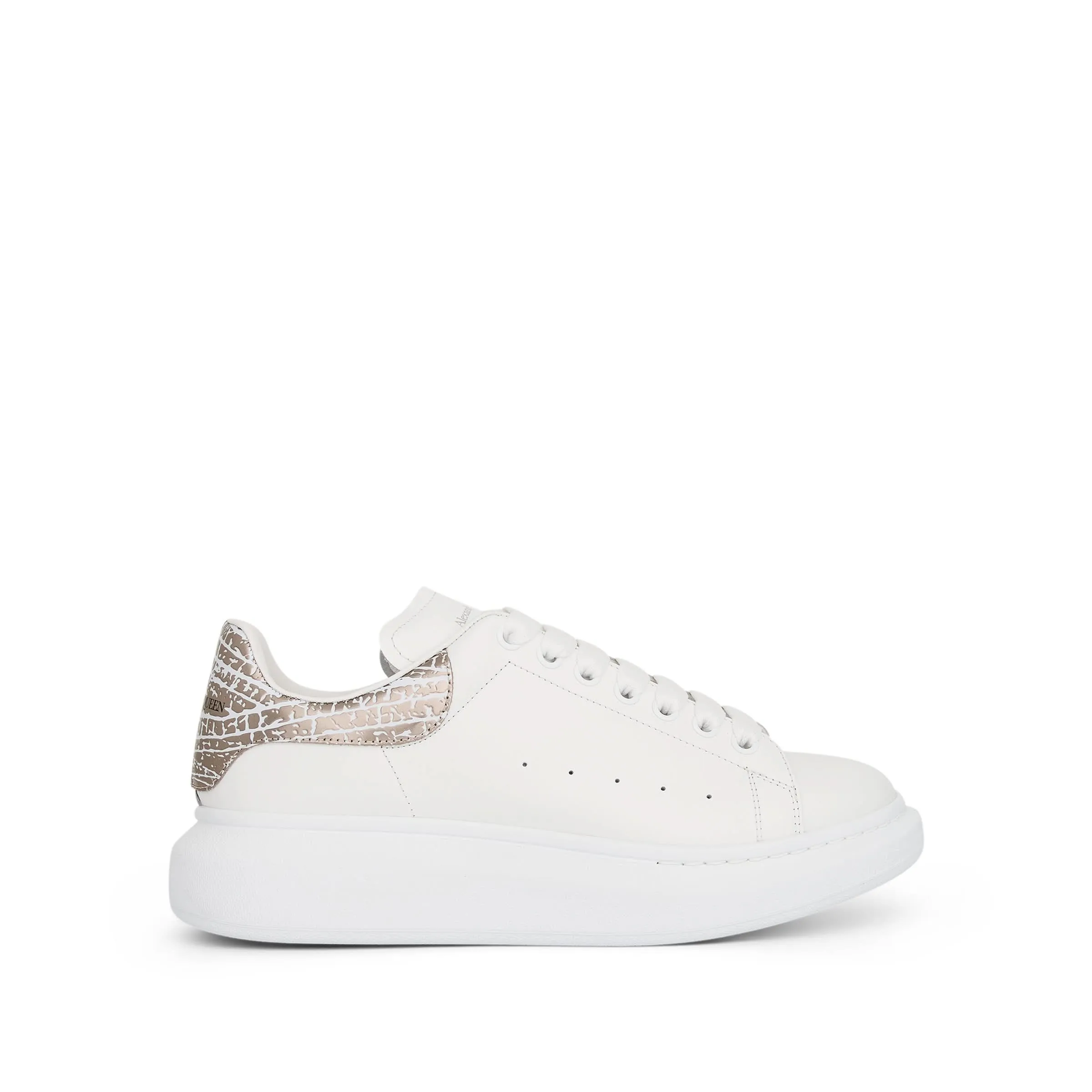 Larry Oversized Sneaker in White/Silver