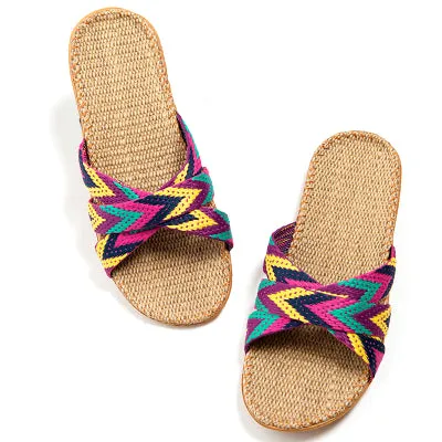 LCIZRONG   Women's Casual Soft Beach Sandals Made with Natural Fibers