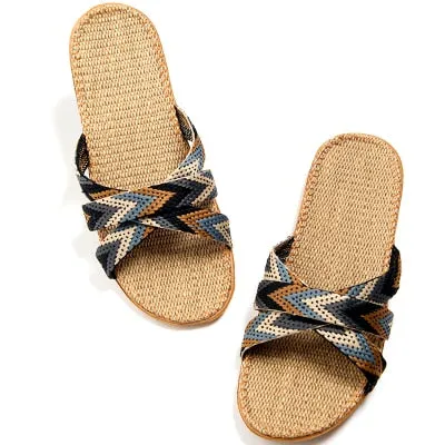 LCIZRONG   Women's Casual Soft Beach Sandals Made with Natural Fibers