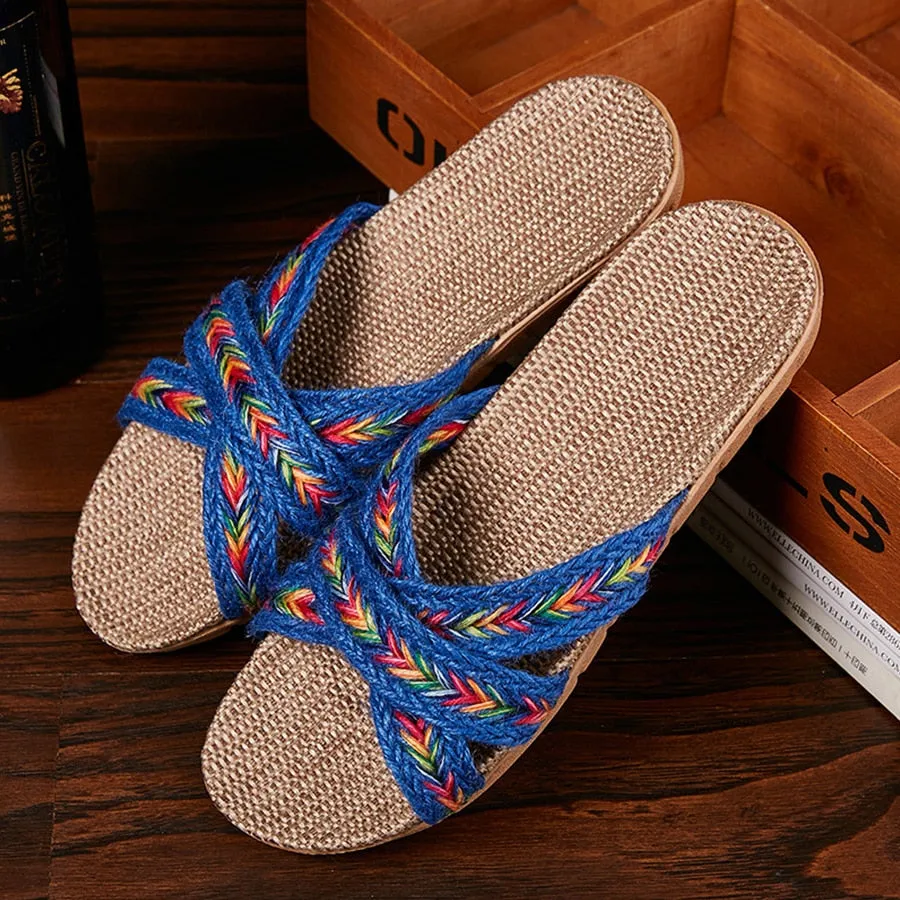 LCIZRONG   Women's Casual Soft Beach Sandals Made with Natural Fibers