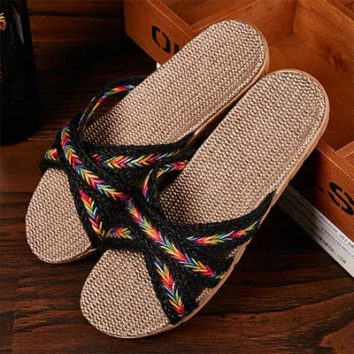 LCIZRONG   Women's Casual Soft Beach Sandals Made with Natural Fibers