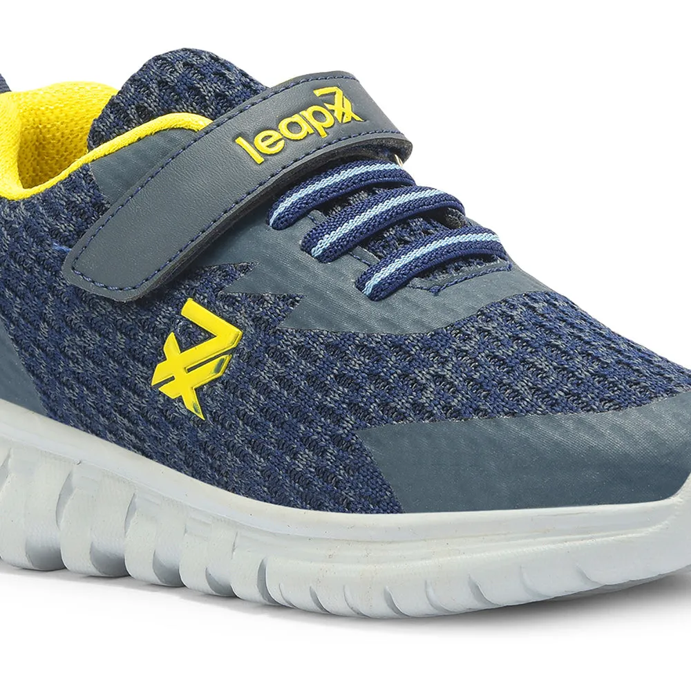 Leap7x By Liberty Kids RIDER-15E N.Blue Sports Non Lacing Shoes