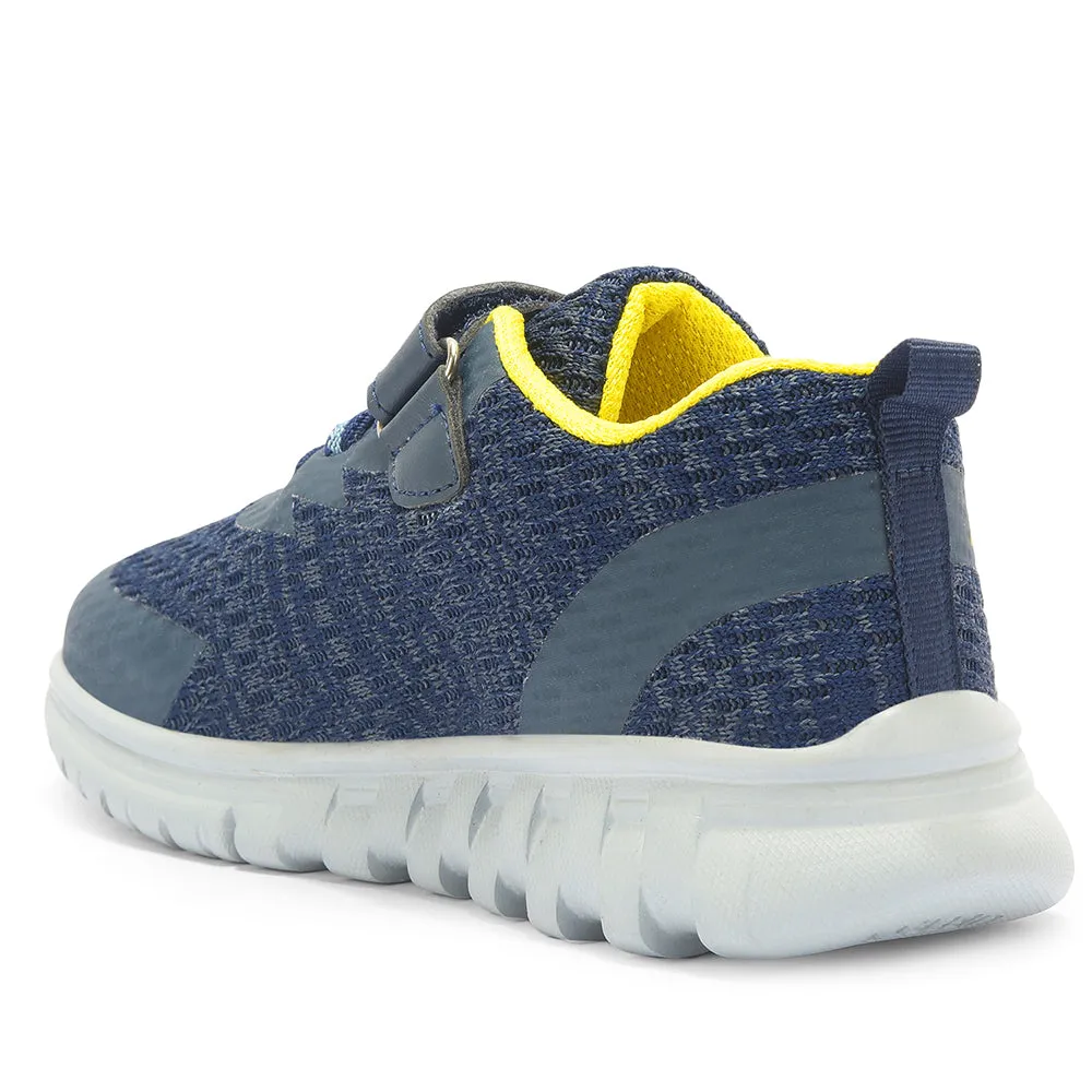 Leap7x By Liberty Kids RIDER-15E N.Blue Sports Non Lacing Shoes