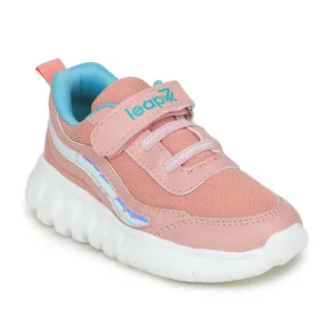 Leap7x Non Lacing Sports Shoes For Kids (Peach) PABLO-1 By Liberty