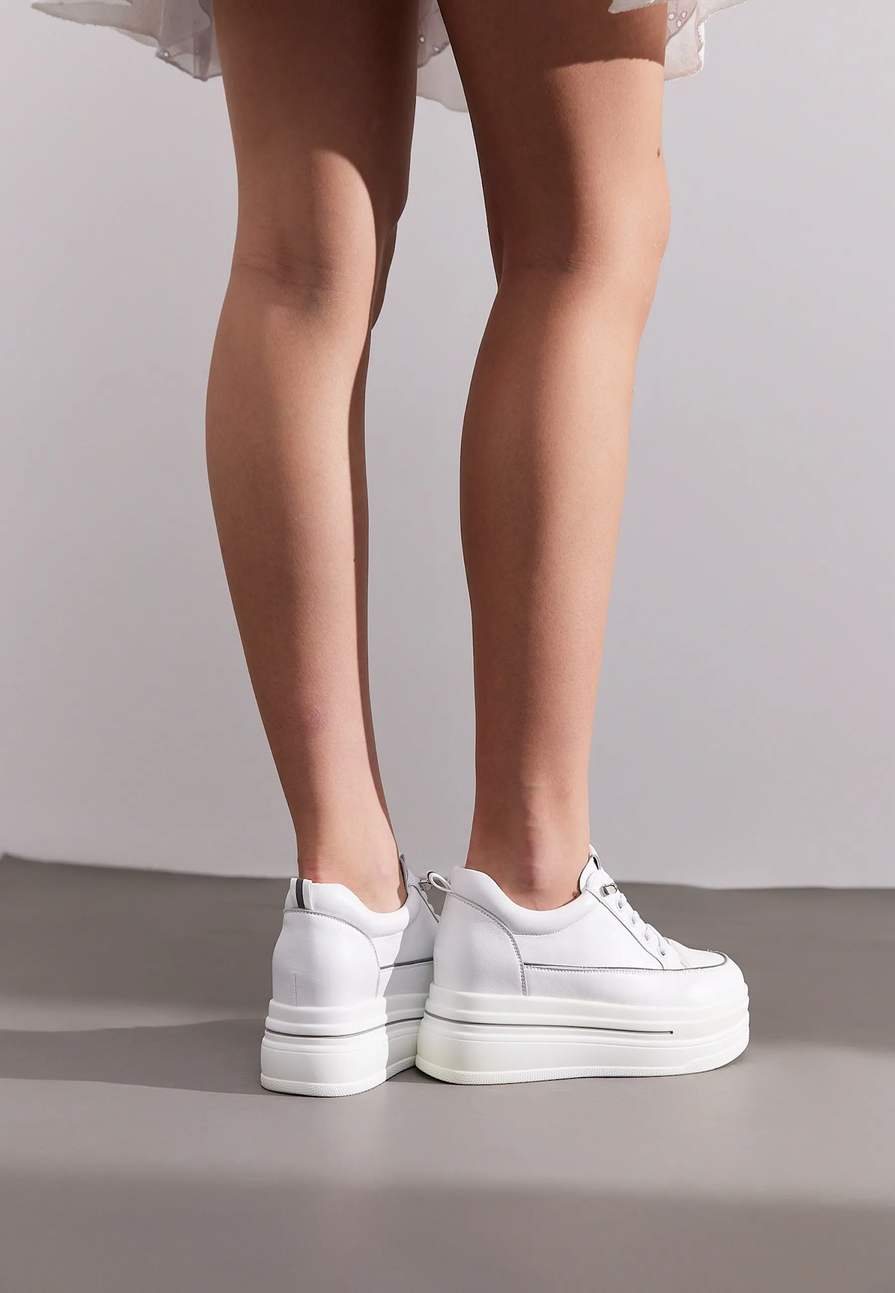 Leather Platform Sneakers