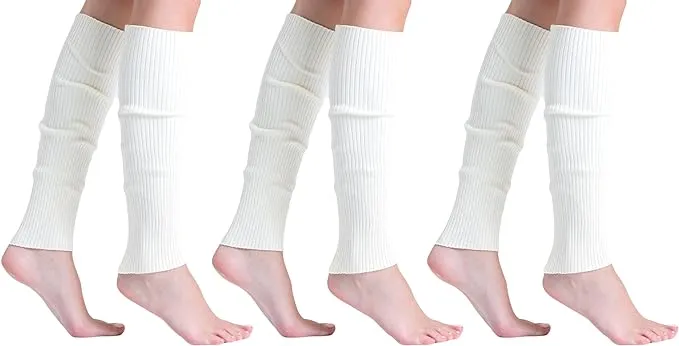 Leg Warmers for Women 3 Pairs 100% Polyelite Yarn