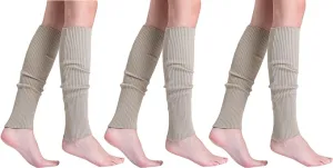 Leg Warmers for Women 3 Pairs 100% Polyelite Yarn