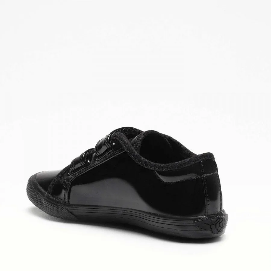 Lelli Kelly Lily Girls Black Patent Trainer School Shoe