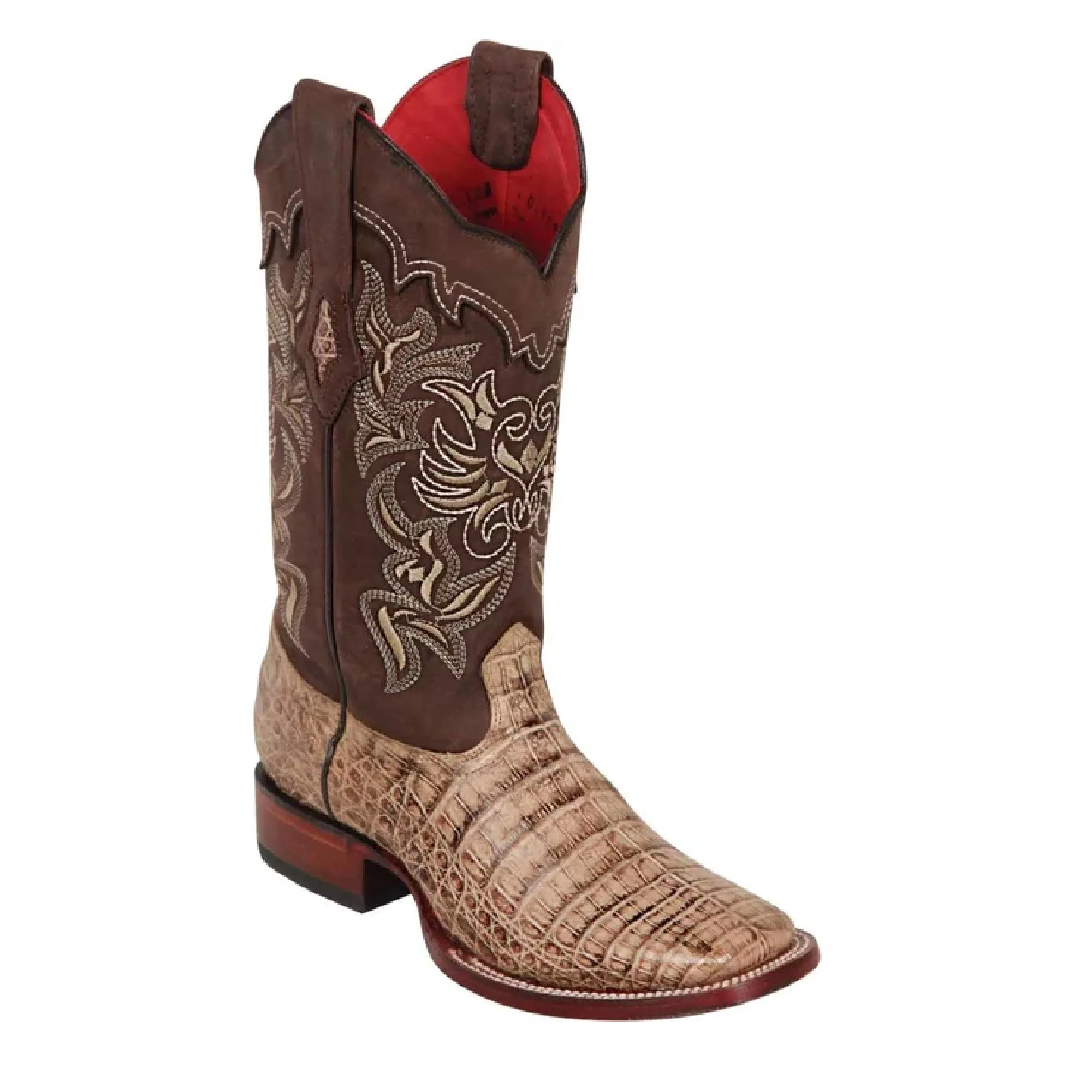 Los Altos Boots Women #322N8272 Ladies Dubai Boot | Style Caiman Belly Boots | Color Mocka