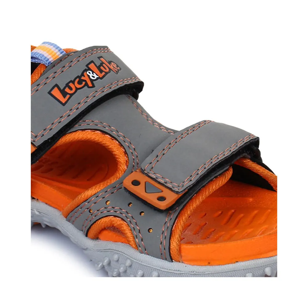 Lucy & Luke (Grey) Casual Sandal For Kids POLO By Liberty