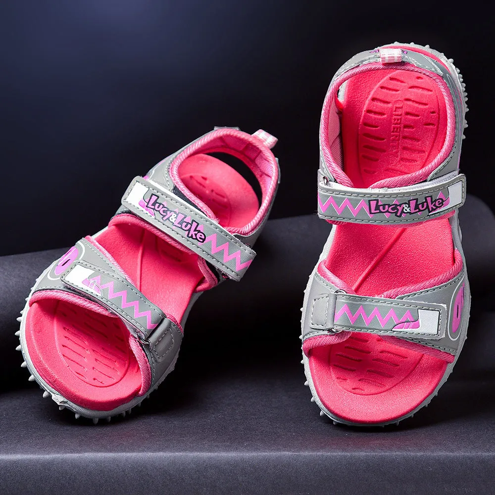 Lucy & Luke (Pink) Casual Sandal For Kids ASPIRE By Liberty