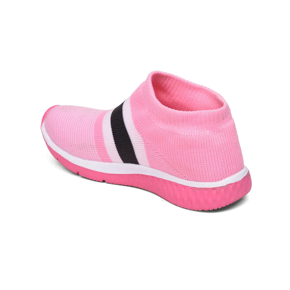 Lucy & Luke (Pink) Sports Non Lacing Shoes For Kids SPLASH-3 By Liberty