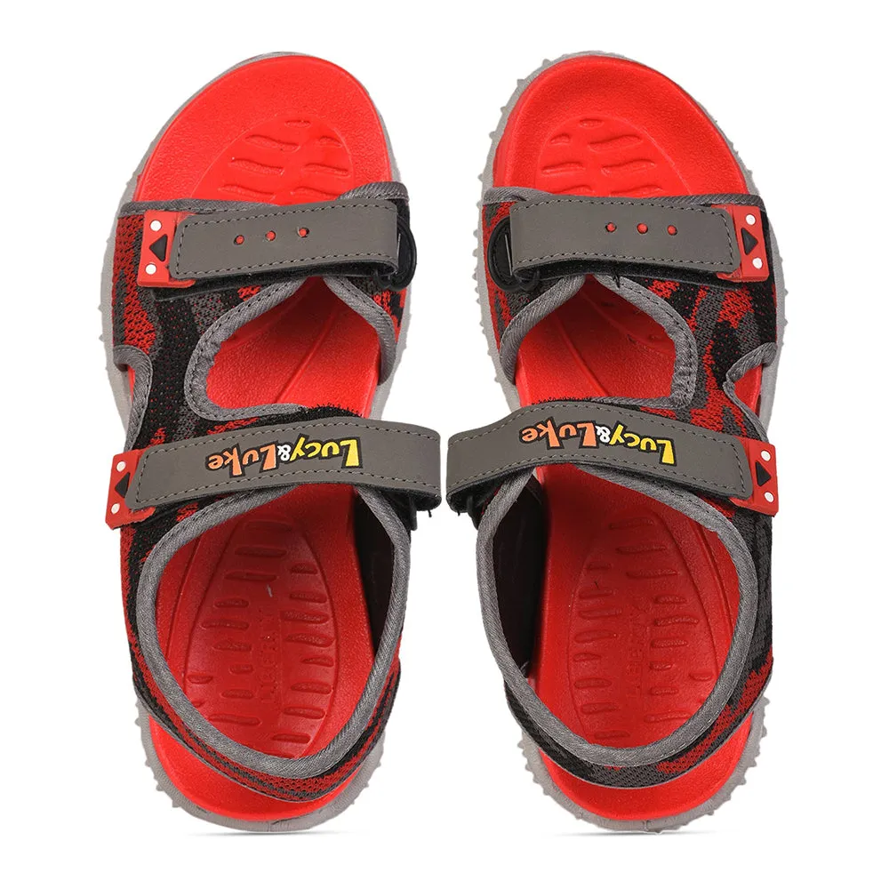 Lucy & Luke (Red) Casual Sandal For Kids RICO-17 By Liberty