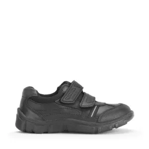 LUKE Boys Leather School Shoes Black