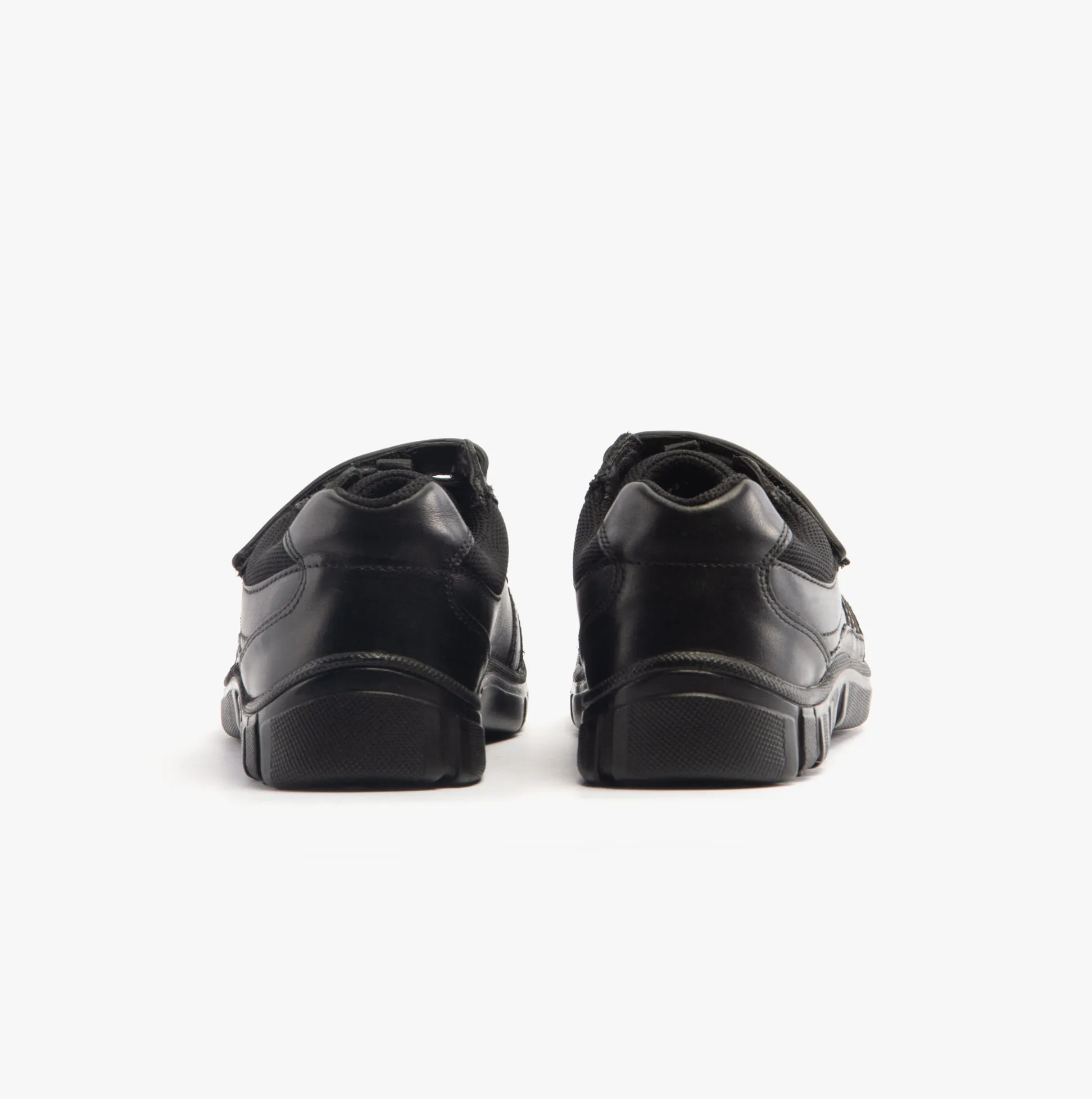 LUKE Boys Leather School Shoes Black