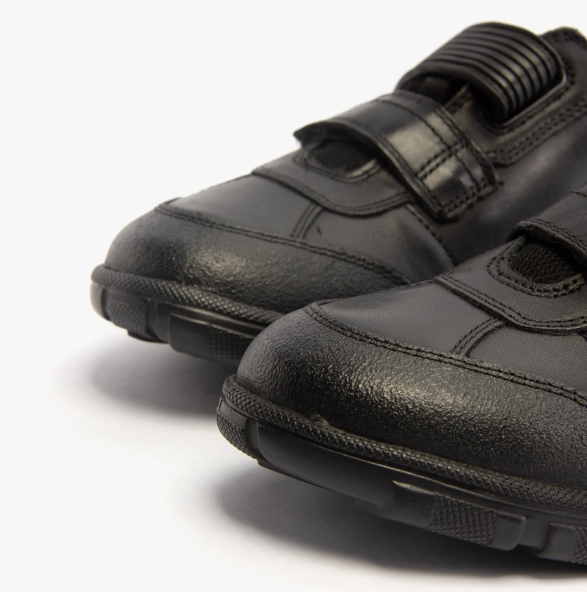 LUKE Boys Leather School Shoes Black