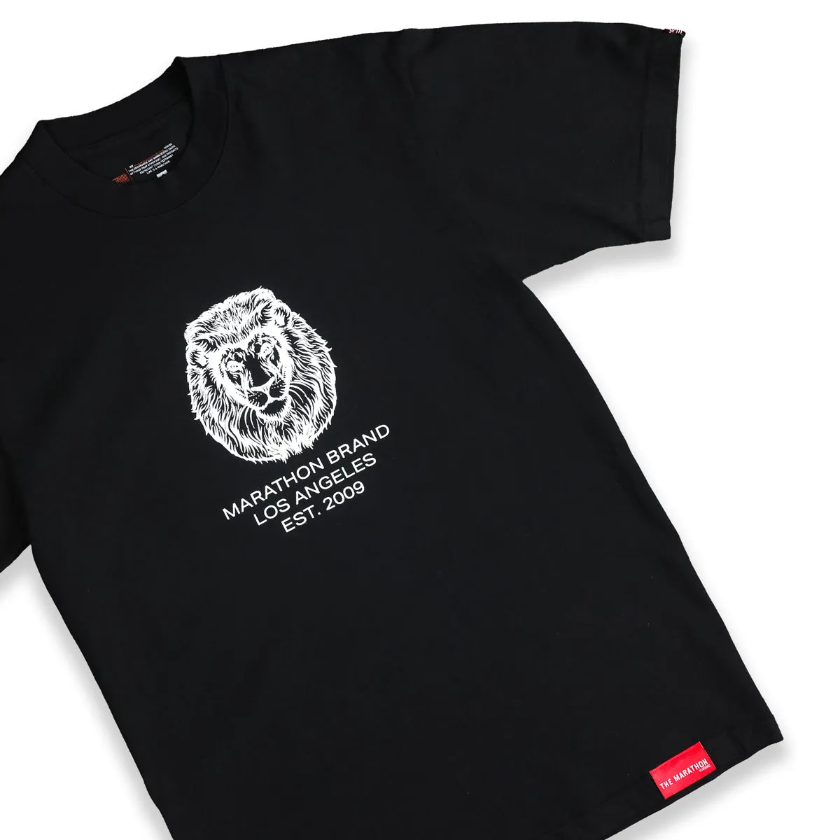 Marathon Brand Vintage Lion T-Shirt - Black/White