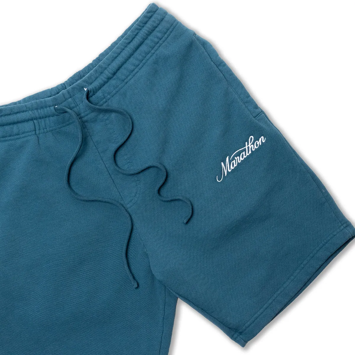 Marathon Classic Script Sweatshorts - Dragonfly/White