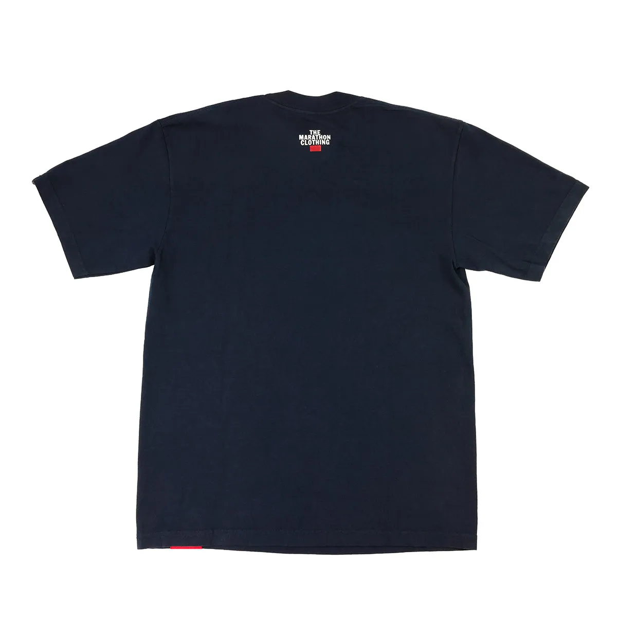 Marathon Classic Script T-Shirt - Navy/White