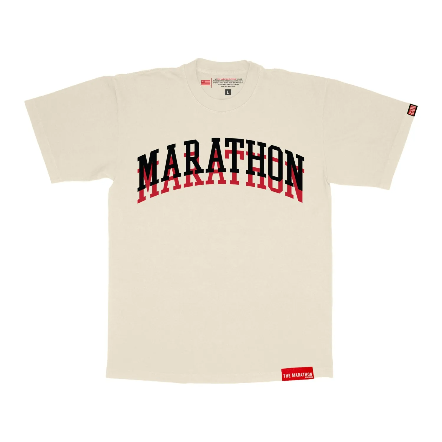 Marathon Double Arch T-Shirt - Bone