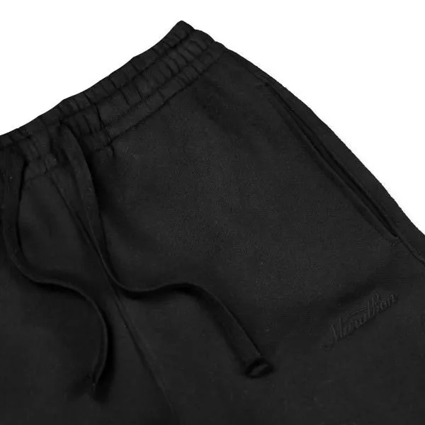 Marathon Relaxed Straight Leg Baby Flare Sweats - Black