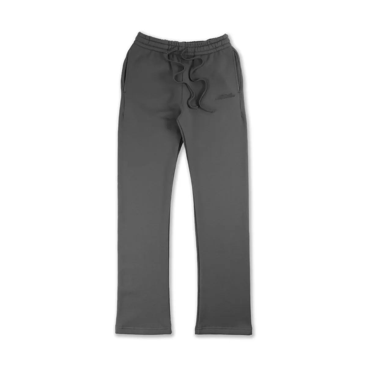 Marathon Relaxed Straight Leg Baby Flare Sweats - Slate Grey