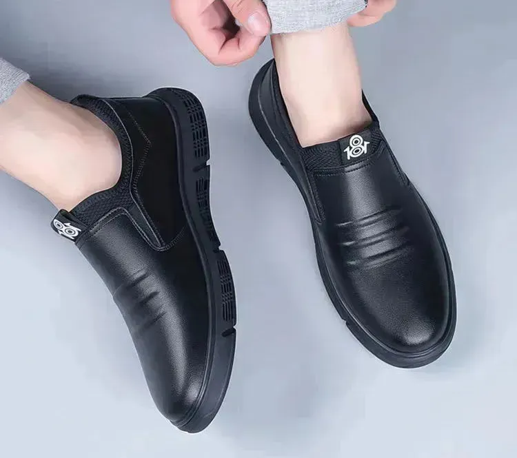 Men Shoes Black White Flats Walking Shoes Sneakers for Men