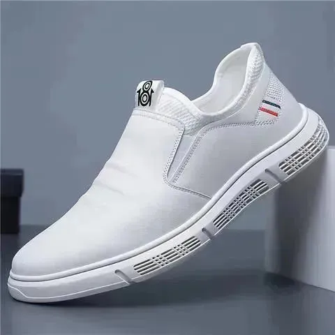 Men Shoes Black White Flats Walking Shoes Sneakers for Men