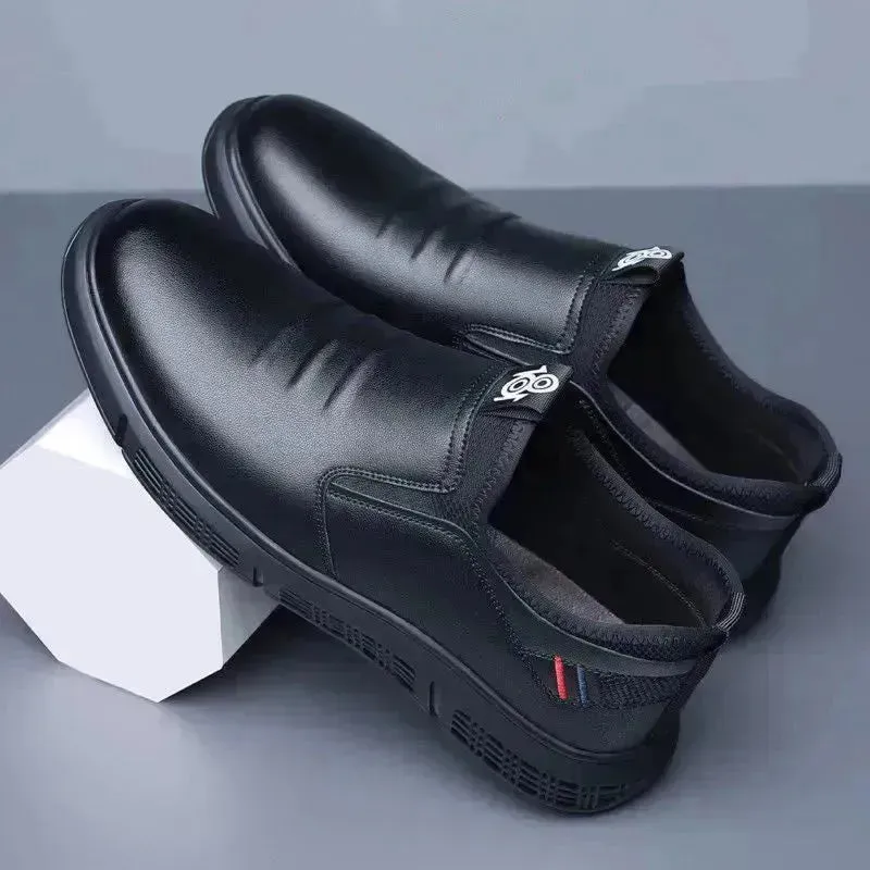 Men Shoes Black White Flats Walking Shoes Sneakers for Men