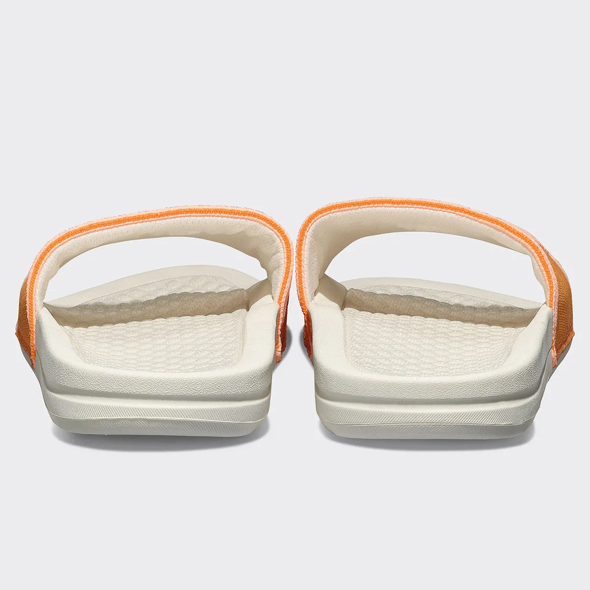 Men's Big Logo TechLoom Slide Ivory / Orange / Neon Peach