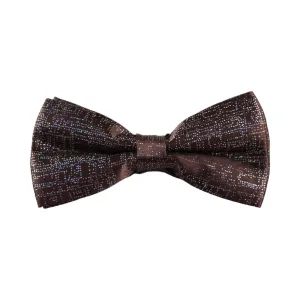 Mens Brown Sparkly Glitter Patterned Bow Tie