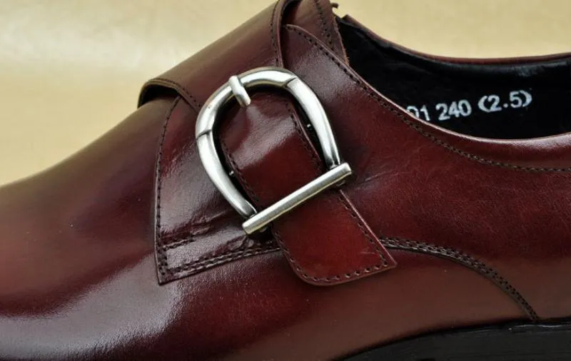 Men's Leather Oxfords With Buckles | Plus Size