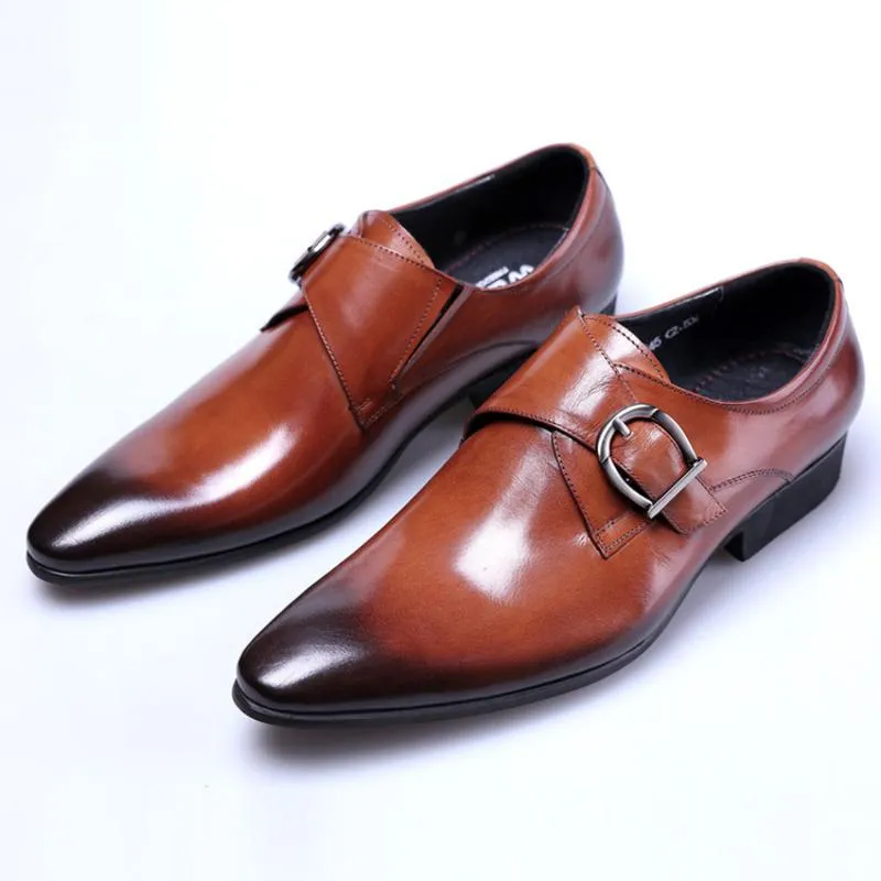 Men's Leather Oxfords With Buckles | Plus Size