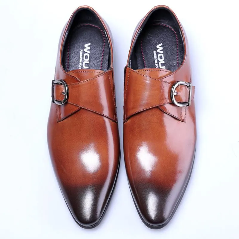 Men's Leather Oxfords With Buckles | Plus Size