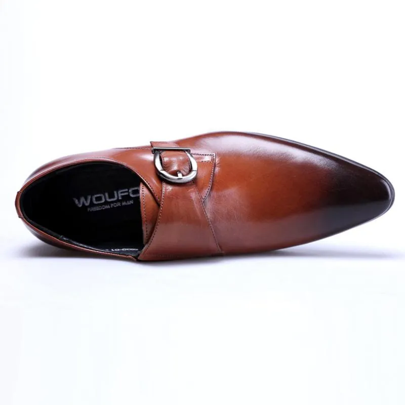 Men's Leather Oxfords With Buckles | Plus Size