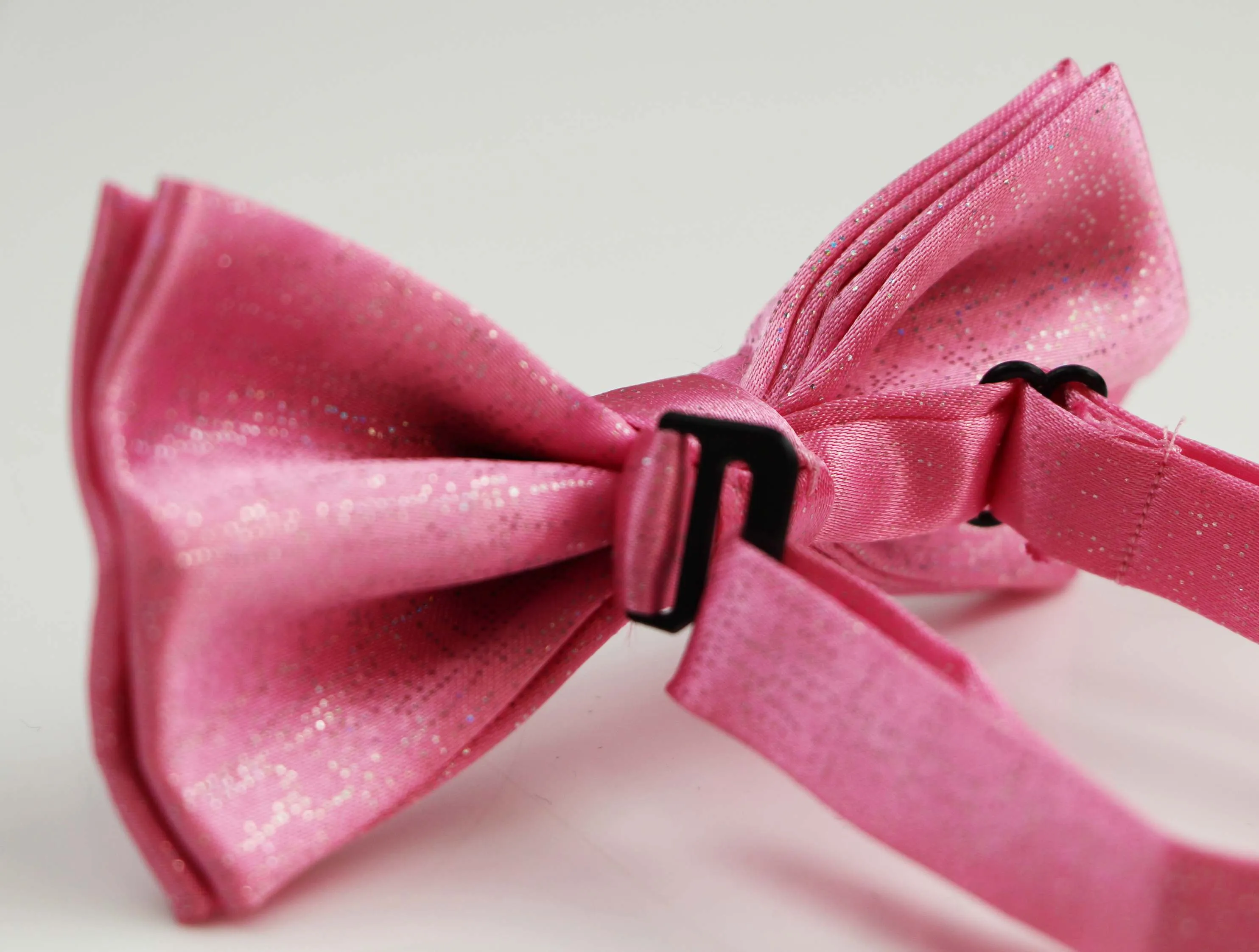 Mens Light Pink Sparkly Glitter Patterned Bow Tie