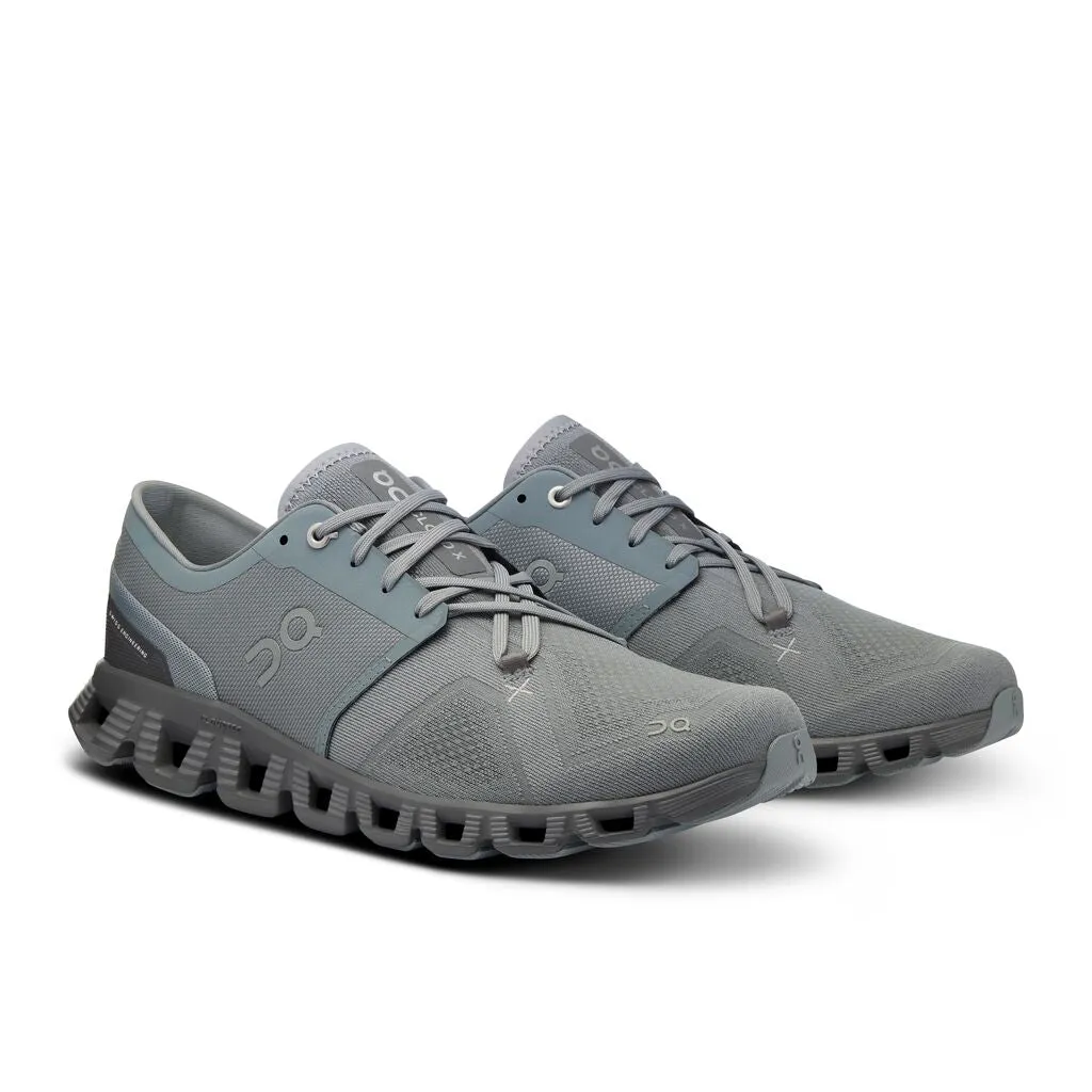 Men's On Cloud X 3 Training Shoe in Mist | Rock