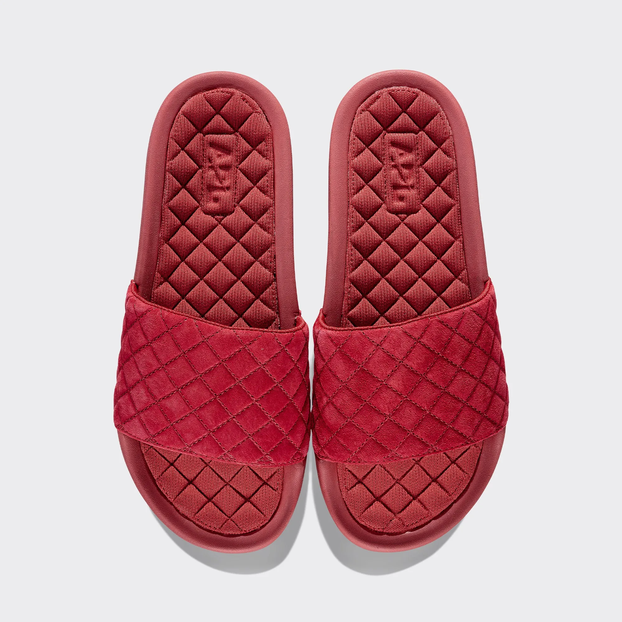 Men's Suede Lusso Slide Crimson