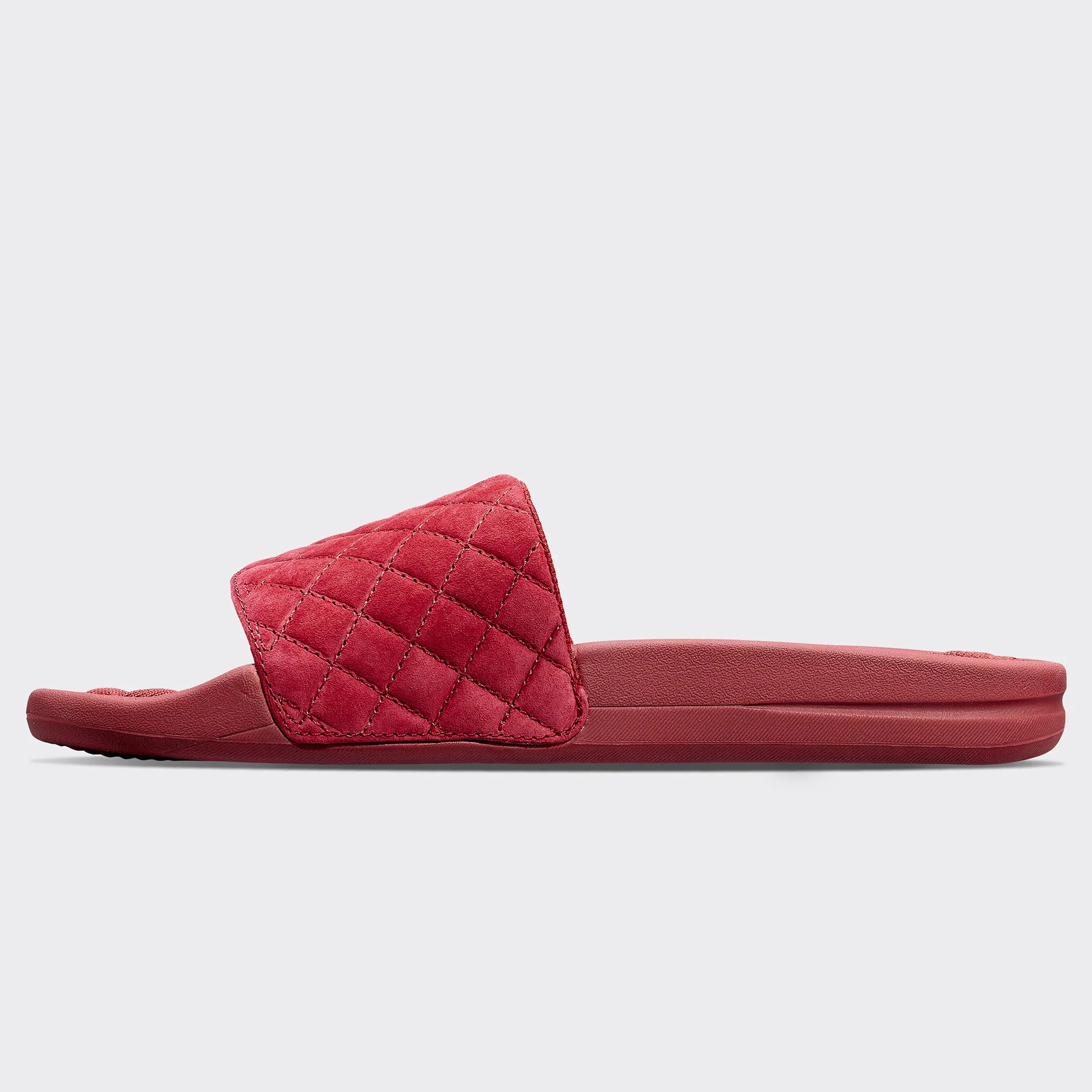 Men's Suede Lusso Slide Crimson