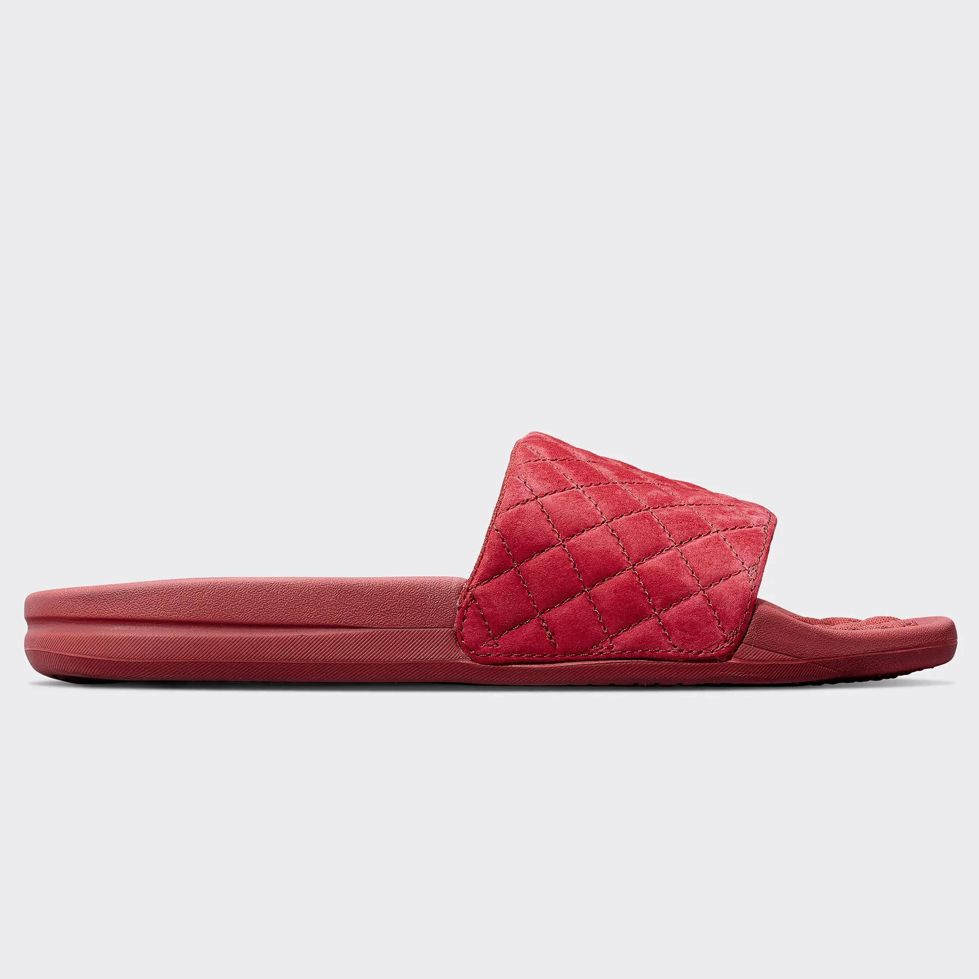 Men's Suede Lusso Slide Crimson