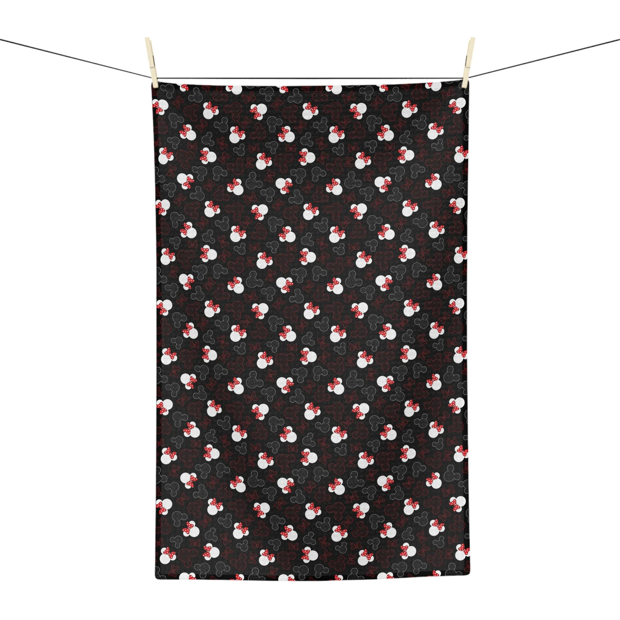 Mickey And Minnie Dots Microfiber Athletic Towel