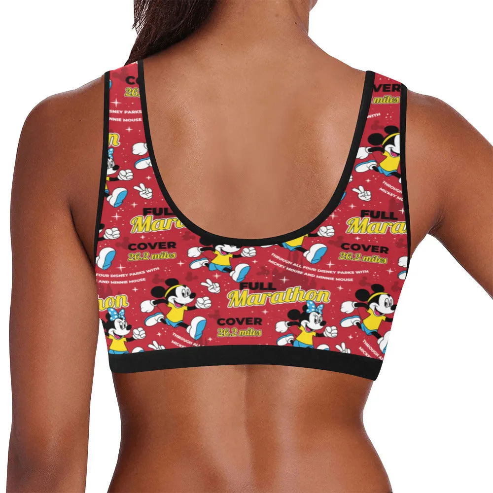 Mickey And Minnie Marathon Women's Sports Bra