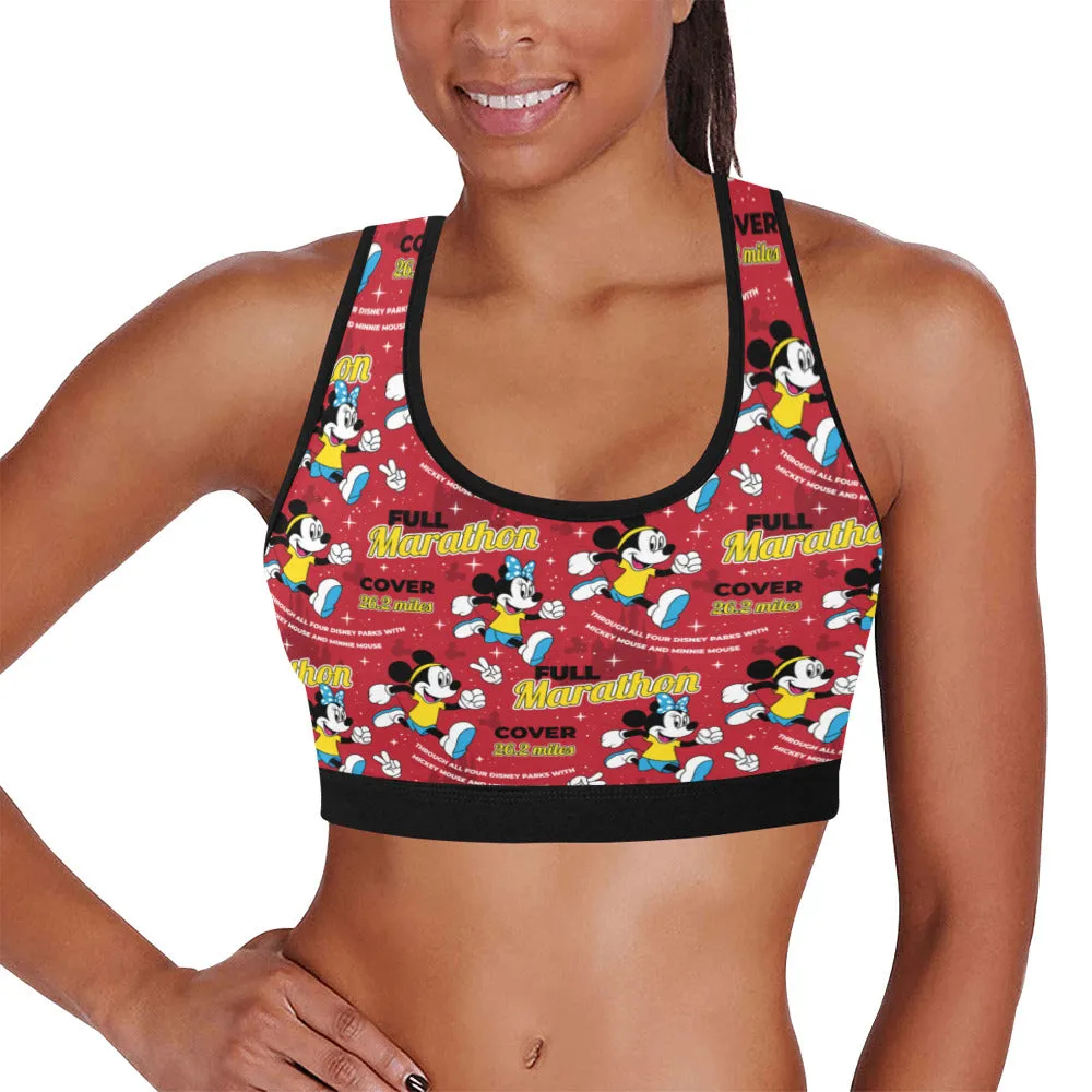 Mickey And Minnie Marathon Women's Sports Bra