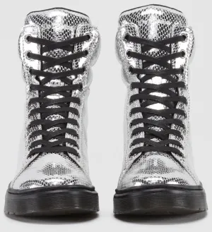 MIX SILVER MINI METALLIC SNAKE HI TOP SNEAKER