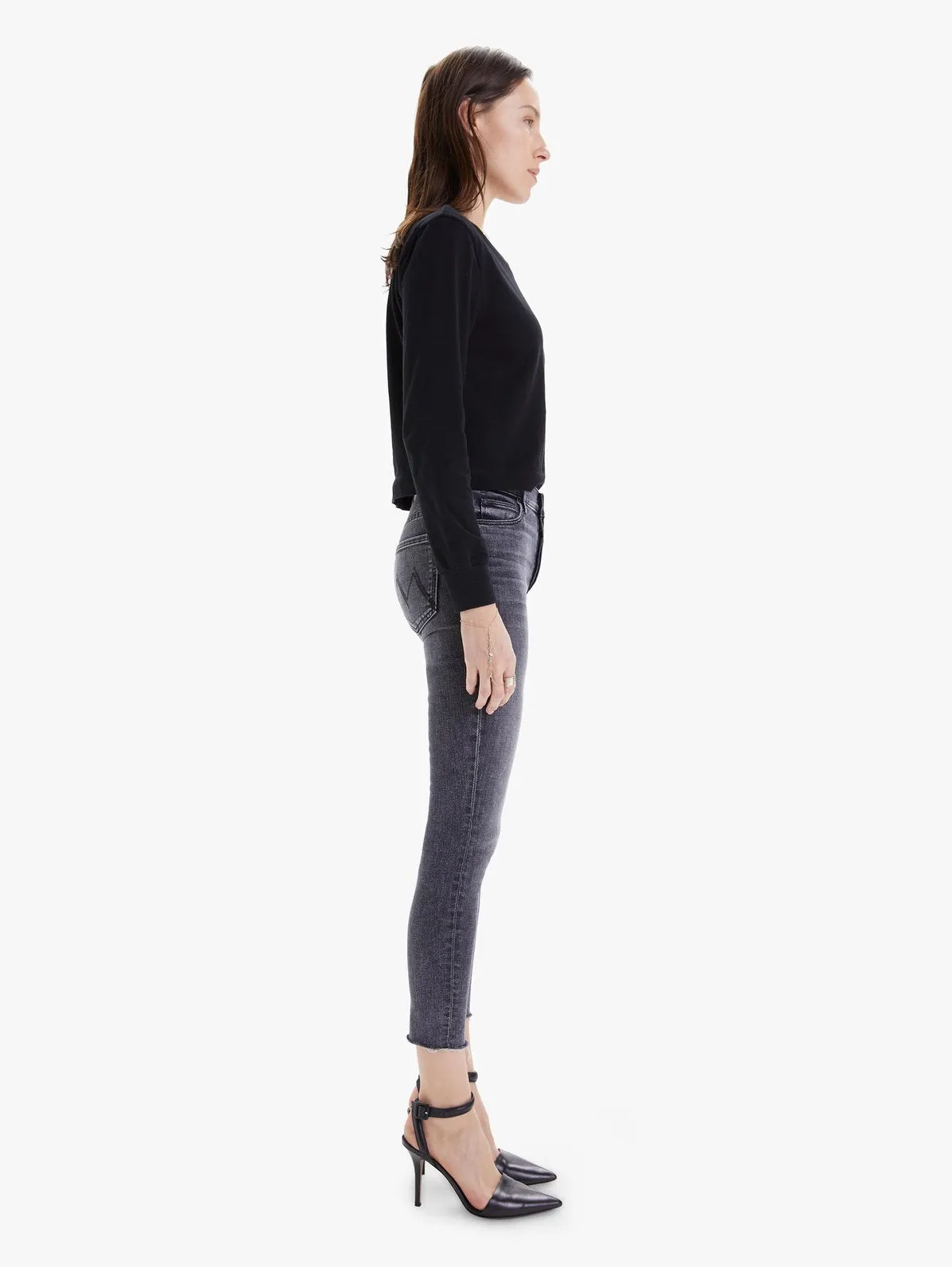 Mother Denim - The Stunner Ankle Fray Skinny Jean in Friday the 13th