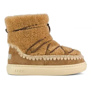 MOU - Eskimo Sneaker Bold Scoubidoo Lace Up Boot in Cognac