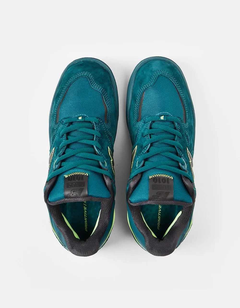 New Balance Numeric x Primitive 1010 Skate Shoes - Deep Teal/Lime Green