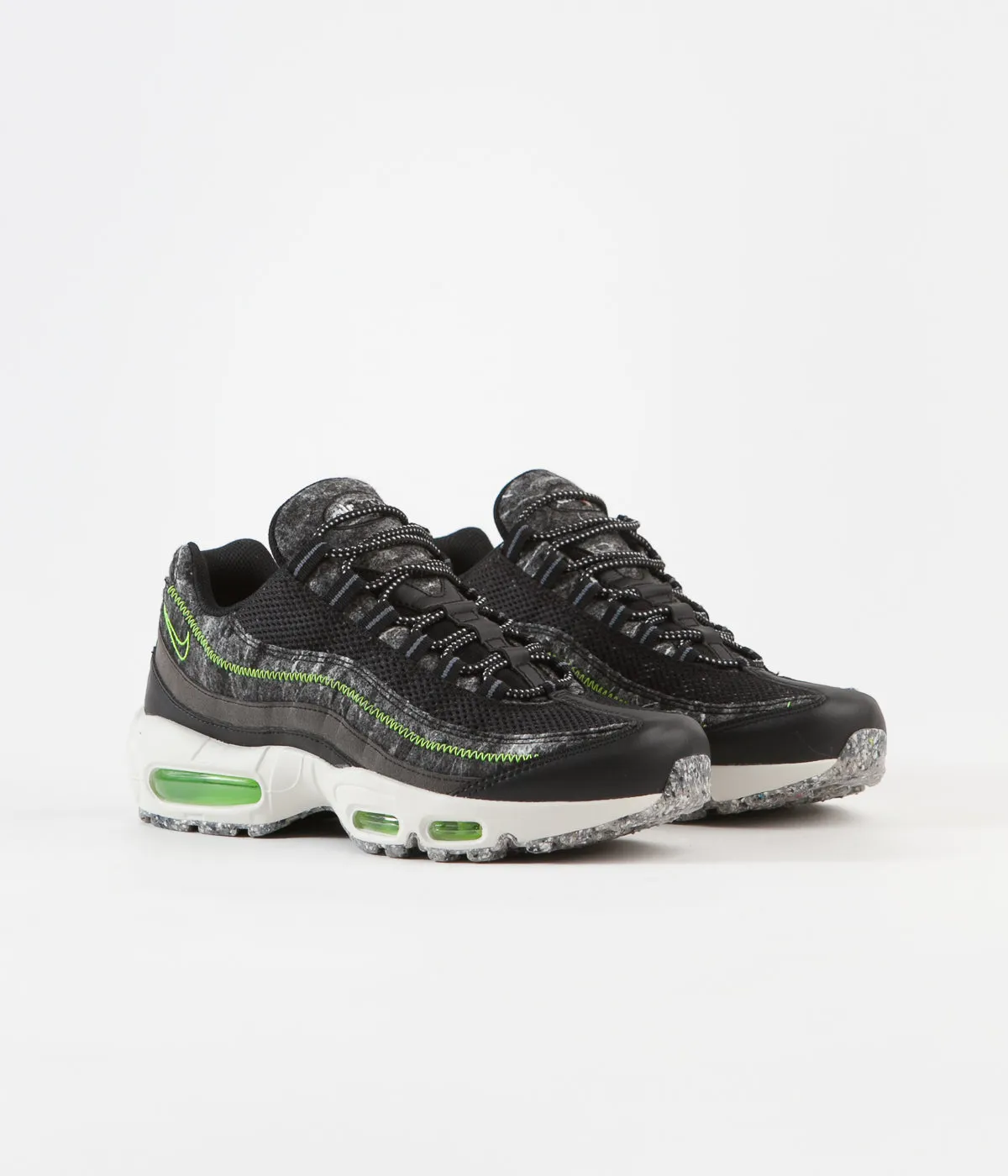 Nike Air Max 95 Shoes - Black / Electric Green - Smoke Grey