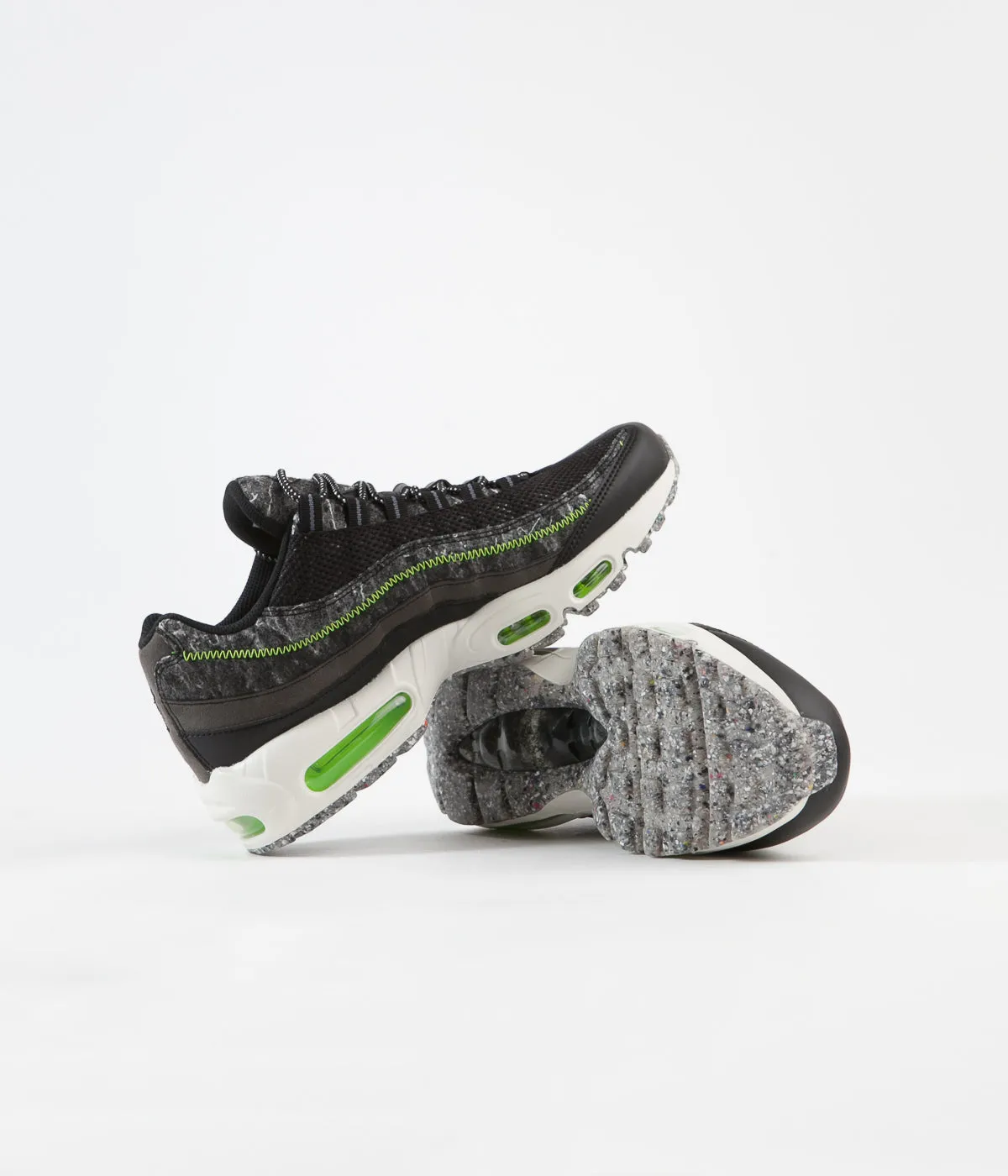 Nike Air Max 95 Shoes - Black / Electric Green - Smoke Grey