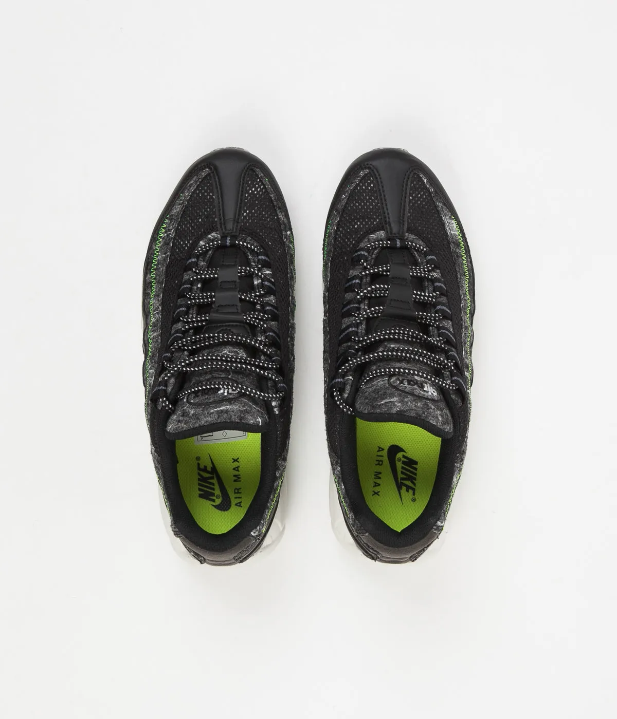 Nike Air Max 95 Shoes - Black / Electric Green - Smoke Grey